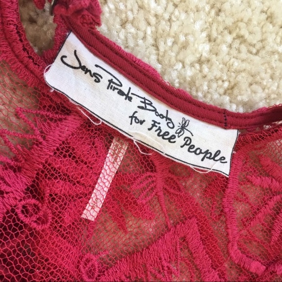 Free People Red lace dress - Picture 3 of 4